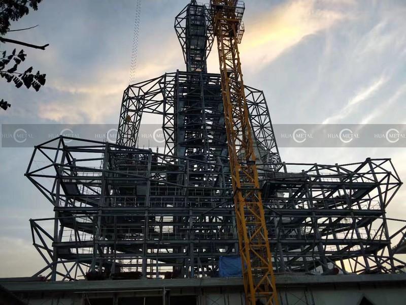 अंतर-इस्पात संरचना-बड़े पीतल-शाक्यमुनि बुद्ध--मूर्ति